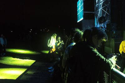 Rear view of people at music concert