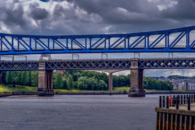 Bridge over river against sky