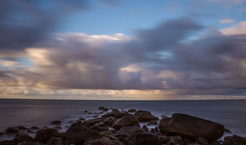 Scenic view of calm sea against sky