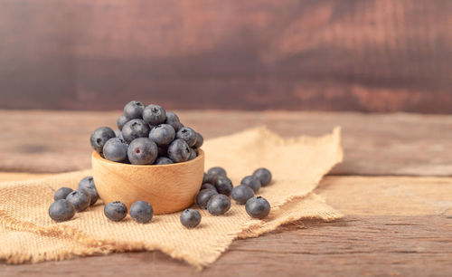 Close-up of fruits on table
