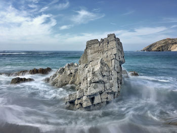 Rock in the beach, spain