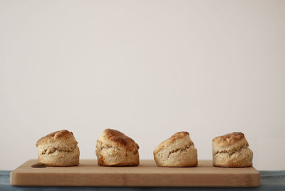 Close-up of food against white background