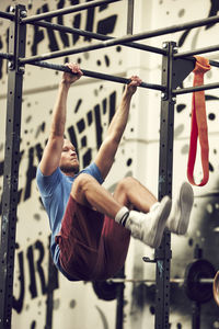 Man training in gym