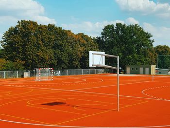 View of basketball hoop against sky