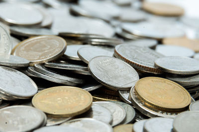 Full frame shot of coins