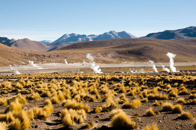 Scenic view of desert against sky