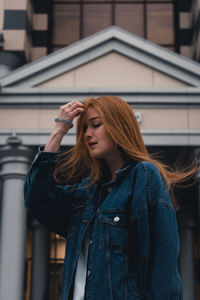 Young woman looking at camera