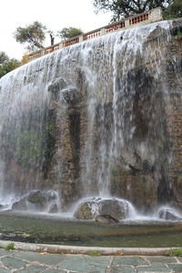 Scenic view of waterfall