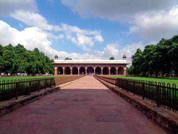 View of bridge against cloudy sky