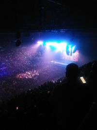 Rear view of crowd at music concert