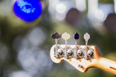 Close up of guitar