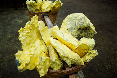 Close-up of yellow food