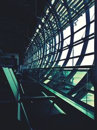 Low angle view of railroad station platform