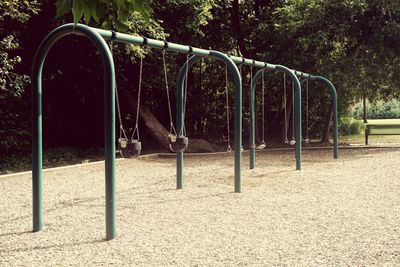 Playground equipment in park
