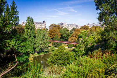 Scenic view of bridge over river against sky