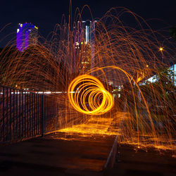 Wire wool at night