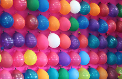 Full frame shot of multi colored balloons