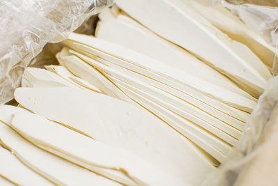 High angle view of rice on table