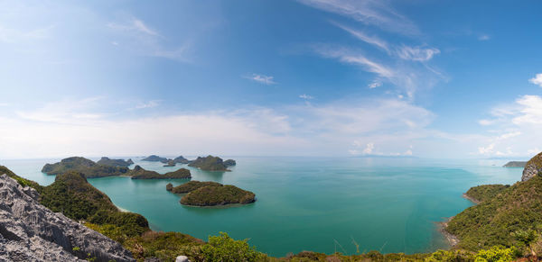 Panoramic view of sea against sky