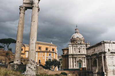 Low angle view of cathedral against cloudy sky