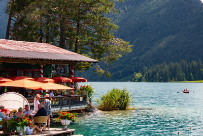 Group of people in the lake