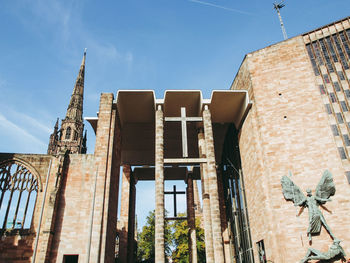 Low angle view of buildings against sky