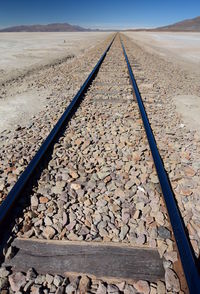 Railroad tracks against sky