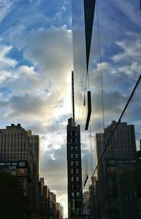 Low angle view of modern building against sky