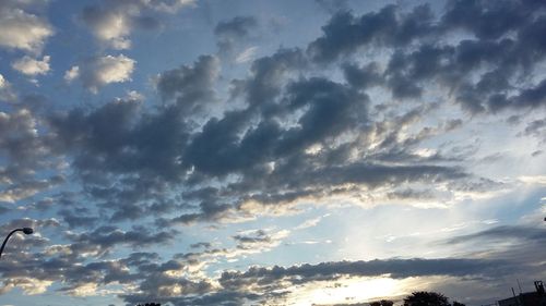 Low angle view of cloudy sky