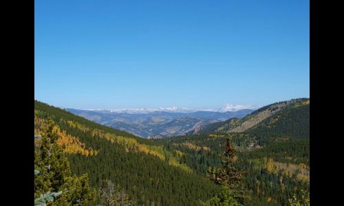 Scenic view of mountains against clear sky