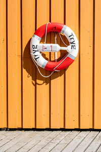 View of sign on wall