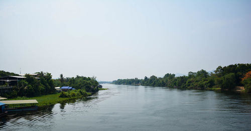 Scenic view of river against clear sky