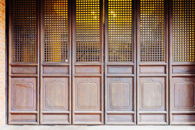 Full frame shot of chinese patterned wall