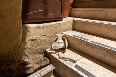 Old staircase in abandoned building