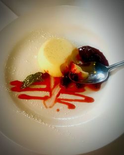 Close-up of dessert in plate