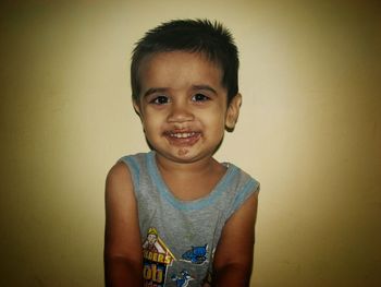 Portrait of boy smiling