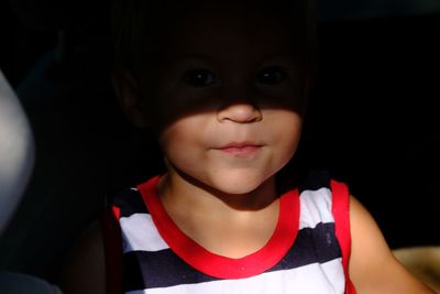 Close-up portrait of cute boy