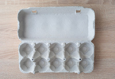 Cardboard egg box. empty egg carton. eggs box. empty box of 10 eggs