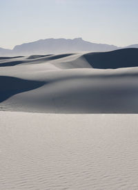 Expansive gypsum sand dunes in white sands national park