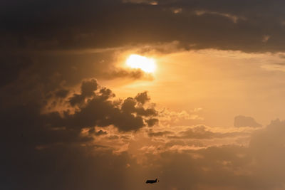 Low angle view of sky during sunset