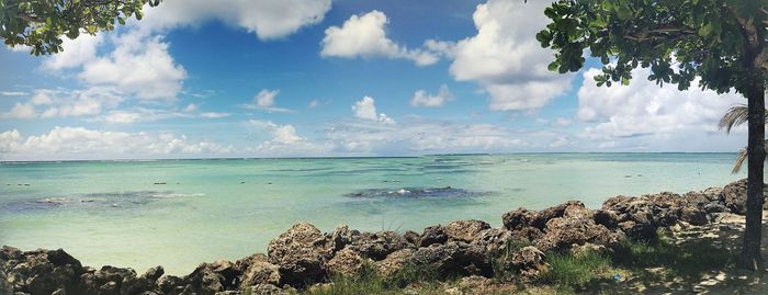 Panoramic view of sea against sky