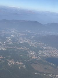 High angle view of landscape against sky