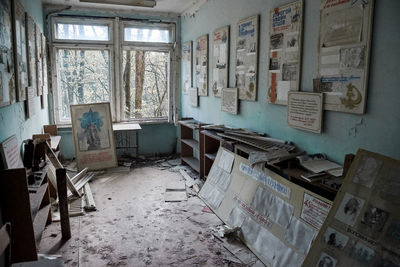 Abandoned school number 13 in the city of pripyat, chernobyl, ukraine