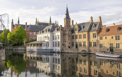 Reflection of buildings in water