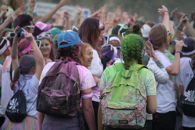 Group of people in stadium