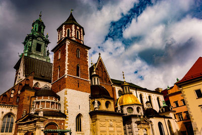 Low angle view of buildings against sky