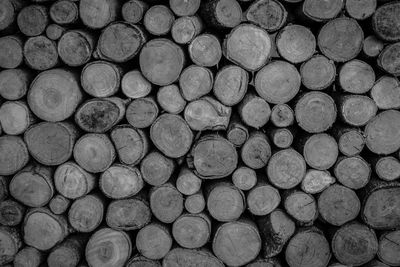 Full frame shot of logs