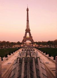 View of tower at sunset