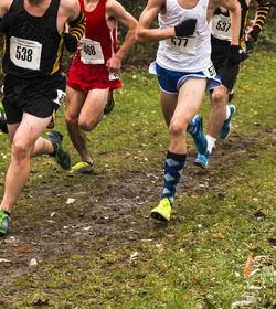 Group of people running