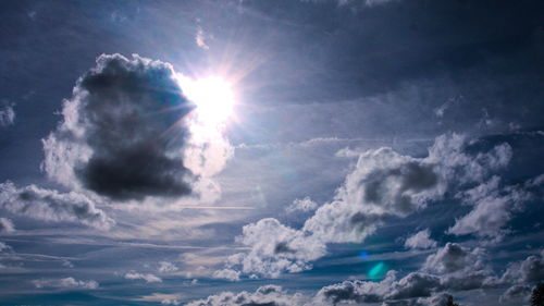 Low angle view of cloudy sky